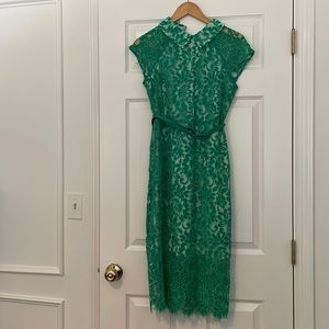Kelly Green lace Eva Mendes dress. Size 6. Worn once.